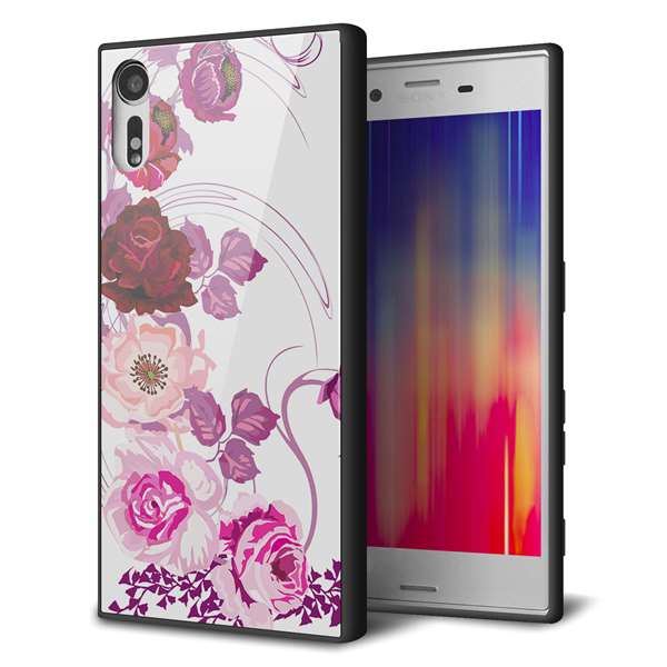 乐天商城 - Xperia XZ SOV34 au エクスペリアXZ ケース カバー 背面 ガラス TPU デザイン 【 116 6月のバラ 】 ガラプリ スマホケース 携帯ケース MMLM