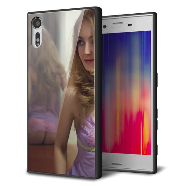 Rakuten - Xperia XZs SOV35 au エクスペリアXZs ケース カバー 背面 ガラス TPU デザイン 【 KM886 ミラー 】 ガラプリ スマホケース 携帯ケース MMLM