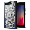 Xperia XZ1 SOV36 ケース カバー 背面 ガラス TPU デザイン 【 SC906 ガーデンバタフライ ブルー 】 印刷 光沢 MMLM(2)