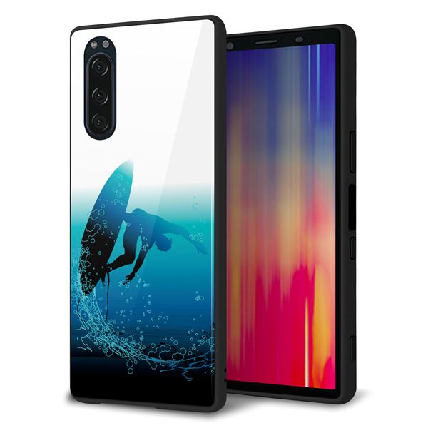 乐天商城 - au Xperia5 SOV41 ケース カバー スマホケース 背面 ガラス TPU ガラプリ 【416 カットバック】 MMLM