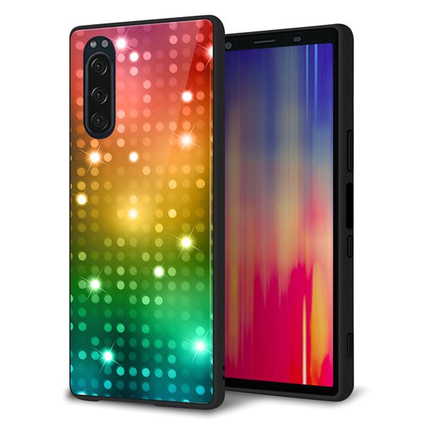 au Xperia5 SOV41 ケース カバー スマホケース 背面 ガラス TPU ガラプリ 【419 フラッシュタワー】 MLM