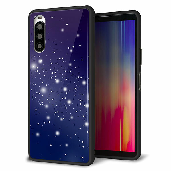 乐天商城 - au Xperia 10 II SOV43 ケース カバー スマホケース 背面 ガラス TPU ガラプリ 【天空の川】 MMLM