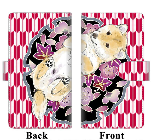プルームテック ケース 手帳型 ploomtech ケース 【YJ011 柴犬 和柄】 プルームテックケース レザー ギフト タバコ 電子タバコ カバー タバコポーチ レザー 禁煙 革 メール便送料無料