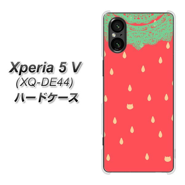 SIMt[ Xperia 5 V XQ-DE44 n[hP[X Jo[ yMI800 strawberry Xgx[ UV fރNAz
