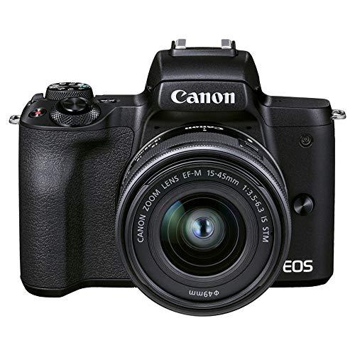 Canon ミラーレス一眼カメラ EOS Kiss M2 標準ズームレンズキット ブラック KISSM2BK-1545