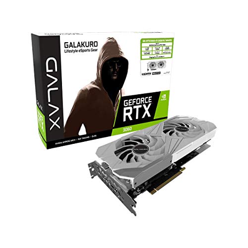 検品済 玄人志向 NVIDIA GeForce RTX3060搭載 グラフィックボード GDDR6 12GB GALAKURO GAMINGシリーズ GK-RTX3060-E12GB/OC/WHITE