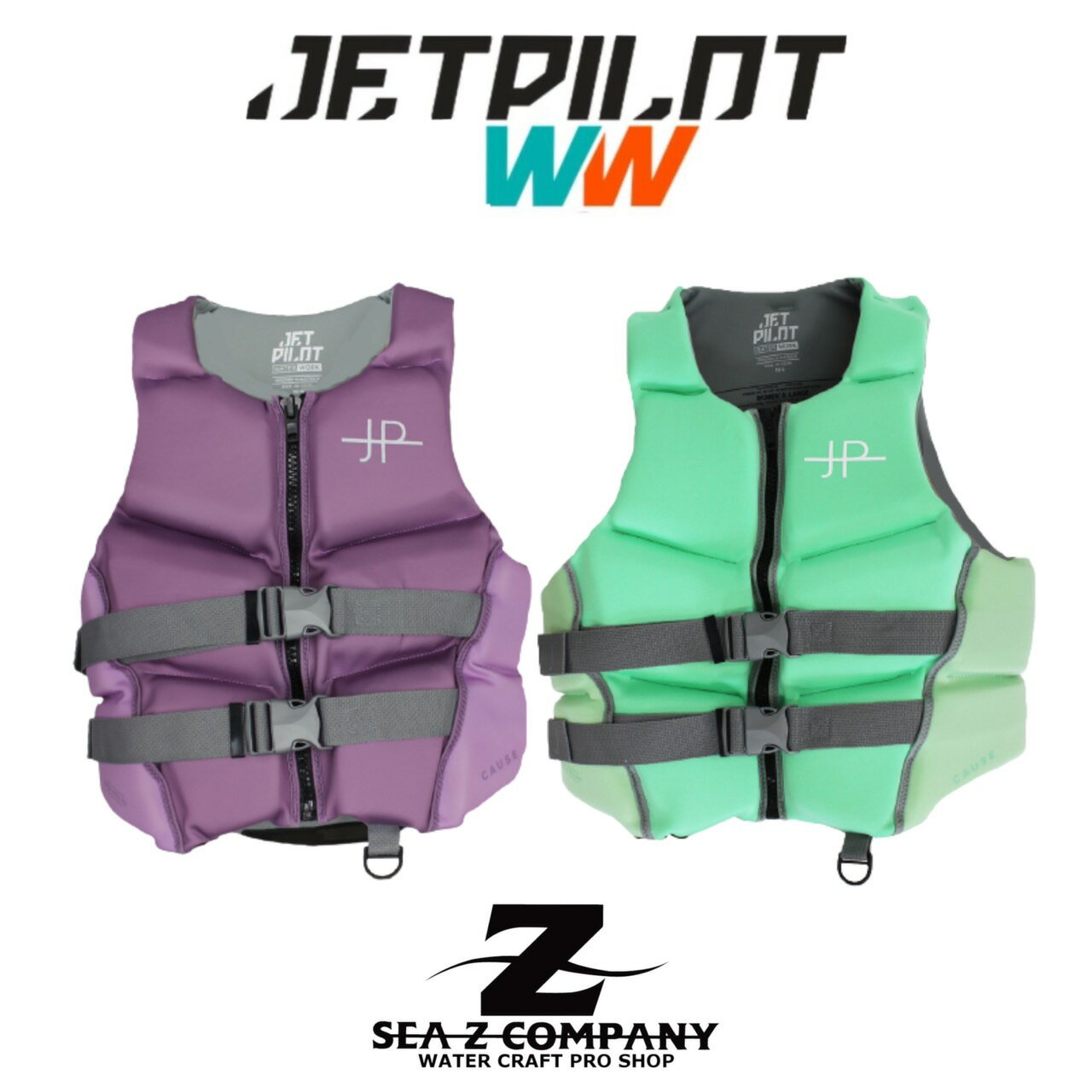 【送料無料】【JETPILOT】ジェットパイロット CAUSE LADIES NEO CGA VEST JA23207 パープル・ミント 8/Sサイズ・10/Mサイズ