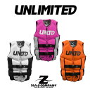 メーカー：UNLIMITED 型番：UV0501 カラー：ORANGE・PINK・WHITE サイズ：XS・S・M 高級感のあるネオプレン生地にUNLIMITEDのロゴが入ったハイスペックモデル!! フロントジッパーとサポートバック■ネオプレン素材 ■ネオプレン素材 ■米国沿岸警備隊認定品 ■JCI予備検査合格実績型 ■救命ホイッスル装置