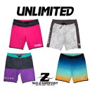 【送料無料】【UNLIMITED】アンリミテッド UL BOARDSHORT UBS0630 パープル・ピンク・ホワイト・オレンジ30・32・34・36inc ...