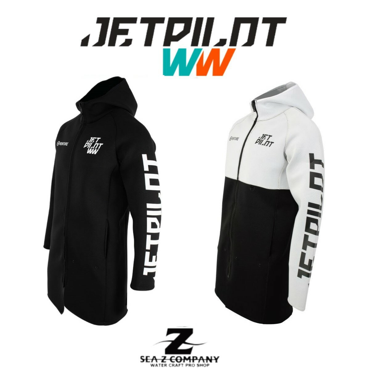 【送料無料】【JETPILOT】 ジェットパイロット ロングツアーコート VENTURE LONG TOUR COAT JA21164/JA22164 ブラック・ブラックホワイト S・M・L・XL・2XL・3XL