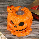 ハロウィン カボチャバケ かぼちゃ 蓋付き 15*15*18cm キャンディボックス 収納ボックス オーナメント 置物 おしゃれ かぼちゃ 小物入れ ハロウィンデコレーション 季節飾り 装飾品