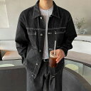 【店内全品15%OFFセール!】セットアップ メンズ 秋 デニム ジャケット ワイドパンツ ゆったり トレンド カジュアル 工装風