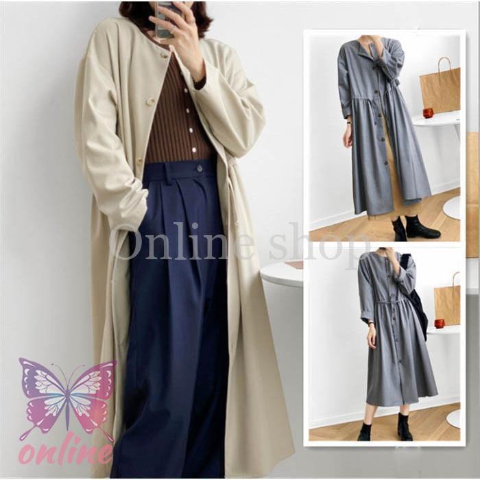 トレンチコート ワンピース ロングコート アウター ジャケット コート ロング 防寒 トレンチ 冬 秋 2WAY 長袖 ゆったり 無地 OL 30代 40代 大きいサイズ 通勤 レディース メンズ カジュアル