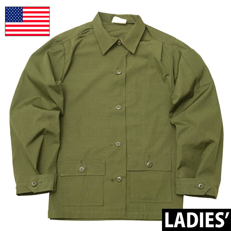 米軍 ユーティリティシャツ レディース オリーブ デッドストック JJ218NN