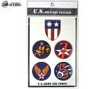 メール便可 米軍タイプ ミリタリーステッカー 『U.S.ARMY AIR CORPS』 EE585NNUSタイプ シール ミリタリーグッズ ミリタリーロゴ