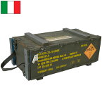 イタリア軍 81mm 迫撃砲弾 ウッドボックス 67×33×26cm USED BX196UN アンモボックス 木箱 アムニッション アミニッション アーモ AMMO 弾薬箱 コンテナ 収納ケース ストック 運搬 ガレージ インテリア ディスプレイ 実物ミリタリー 軍物 軍モノ