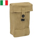 イタリア軍 BSM サンマルコ キャンバス マガジンポーチ BP154NN アンモポーチ BAG カバン 鞄 アーモ アムニッション 収納 ベルトポーチ コットン カーキ ベージュ 個人装備 サバゲー 実物ミリタリー 軍モノ 軍物 未使用品