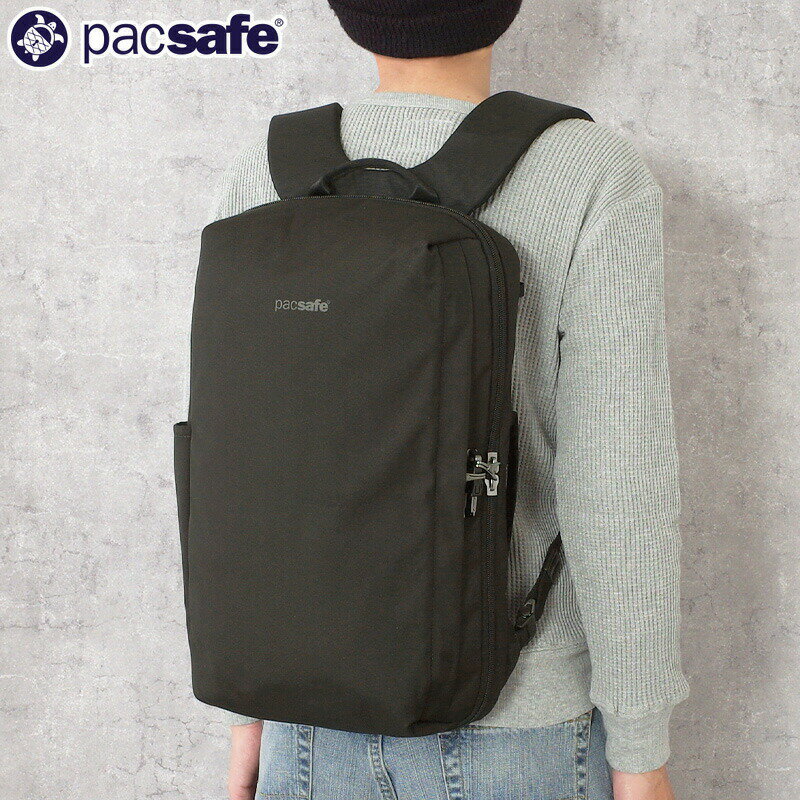 Rakuten - PACSAFE パックセーフ #12970335 V16 コミューター バックパック鞄 カバン バッグ メンズ レディース 男性 女性 ユニセックス リュック 盗難防止機能 海外旅行 日帰り 1泊 アウトドア 黒