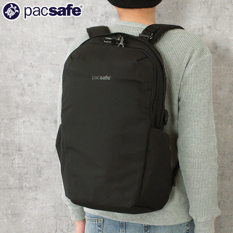 樂天商城 - PACSAFE パックセーフ #12970392 V24 バックパック鞄 カバン バッグ メンズ レディース 男性 女性 ユニセックス リュック 盗難防止機能 海外旅行 日帰り 1泊 アウトドア 通勤 通学 黒