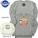 BUZZ RICKSON'S バズリクソンズ #BR69073 セットイン クルースウェット BUZZ RICKSON'S×PEANUTS『U.S.M.C.』メンズ トレーナー トップス アメカジ スエット プリント スヌーピー ピーナツ