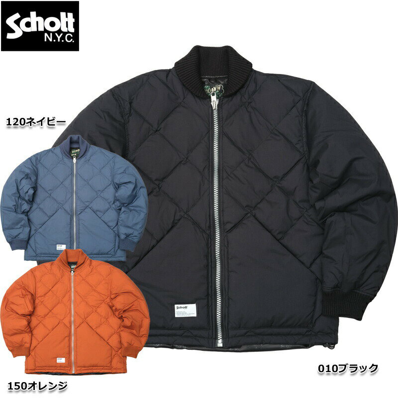 ショット コート メンズ ノベルティープレゼント Schott ショット #7823253005 キルティング ダウンジャケットメンズ 男性 アウター カジュアル アメカジ キルト 秋 冬 防寒 ☆特