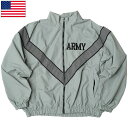 米軍 ARMY IPFU トレーニングジャケット ナイロン グレー USED JJ371UN アメリカ軍 GI US 陸軍 アーミー フィジカル フィットネス ジムジャケット ウインドブレーカー 上着 スポーツ ランニング ジョギング カジュアル 実物ミリタリー 軍物 軍モノ