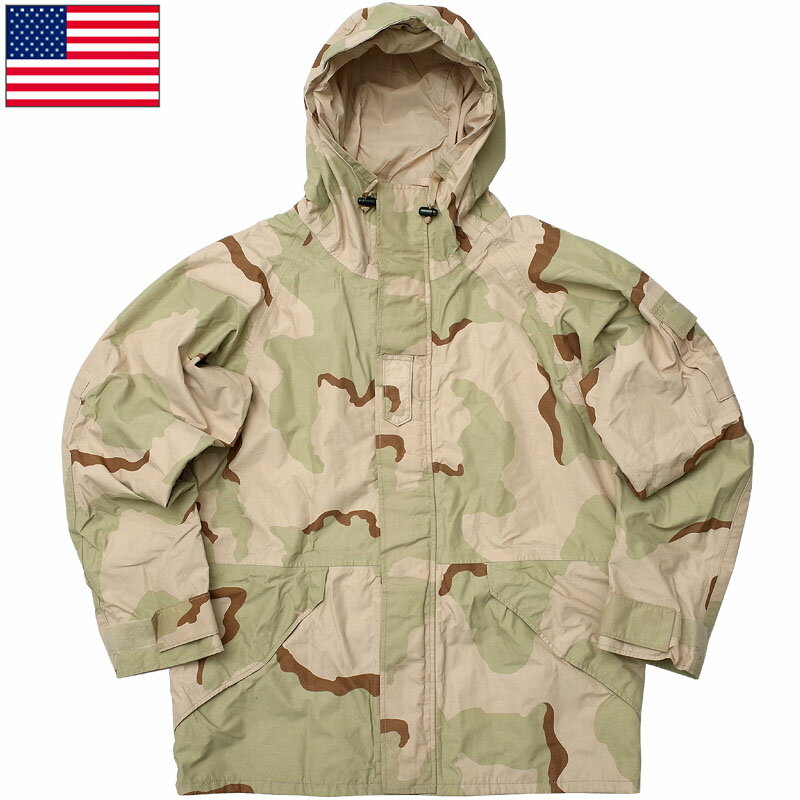 米軍 ECWCS GEN1 パーカー 3カラーデザート デッドストック ZJP532NN エクワックス 1st GORE-TEX ゴアテックスタイプ 防水 透湿 防風 雨具 レインウエア ジャケット コート キャンプ アウトドア カジュアル 実物ミリタリー 軍物 軍モノ アメリカ軍 GI USのサムネイル