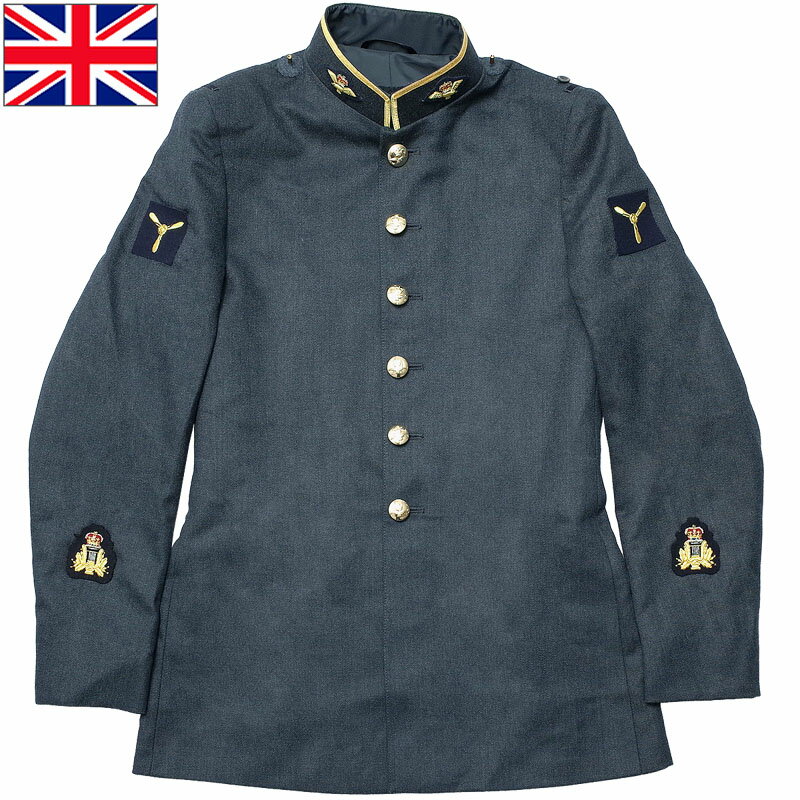 イギリス軍 RAF ミュージックサービス ジャケット ブルー メンズ USED JJ308UN 空軍 ロイヤルエアフォース 制服 楽隊ユニフォーム 実物ミリタリー 軍物 軍モノ