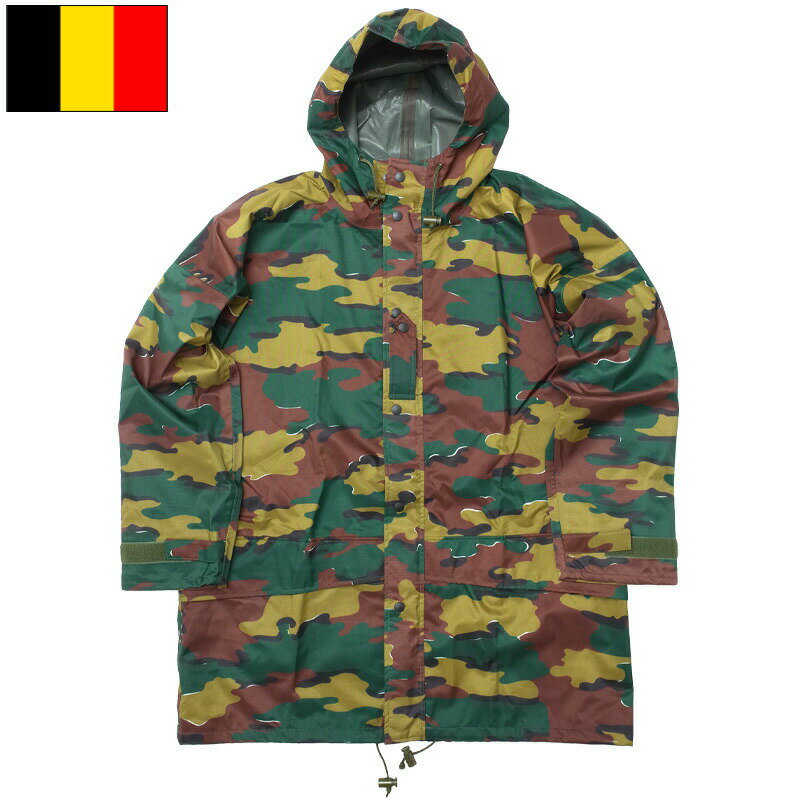 ベルギー軍 M90 ゴアテックスタイプ パーカー ジグソーカモ デッドストック ZJJ557NN 実物 男性 メンズ フード付き レインジャケット アウター コ...