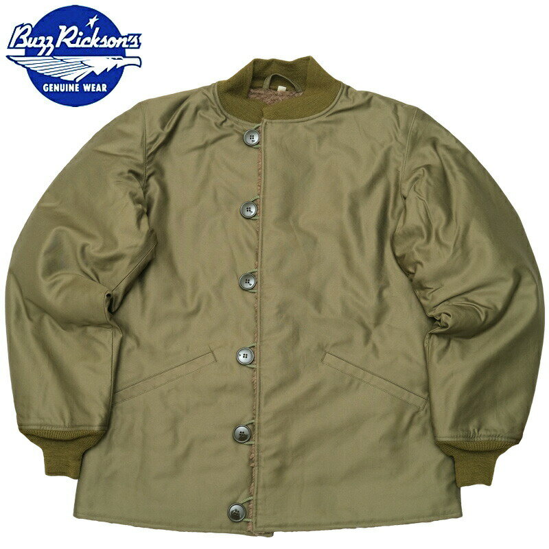 ノベルティープレゼント BUZZ RICKSON'S バズリクソンズ #BR15144 M-1943 パイル ライナー ジャケット『BUZZ RICKSON CLOTHING CORP.』 メンズ 男性 ミリタリー アウター カジュアル フィールドジャケット ブルゾン 防寒 M1943 ボア パイル