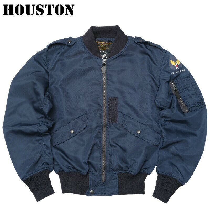 HOUSTON コート メンズ ノベルティープレゼント HOUSTON ヒューストン #5L-2AZ L-2A フライトジャケット L2A ブルゾン メンズ 男性 ライトゾーン カジュアル ミリタリー ミリジャケ 春 夏 ネイビー