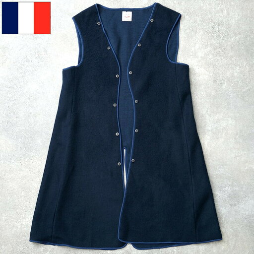フランス軍 コートライナー ロングベスト ネイビー デッドストック JC191NN 仏軍 防寒 保温 軽量 羽織り ライニング 起毛 ボア フリース ブルー 実物ミリタリー 軍モノ 軍物 未使用品 フランス軍 コートライナー ロングベスト ネイビー デッドストック JC191NN 仏軍 防寒 保温 軽量 羽織り ライニング 起毛 ボア フリース ブルー 実物ミリタリー 軍モノ 軍物 未使用品