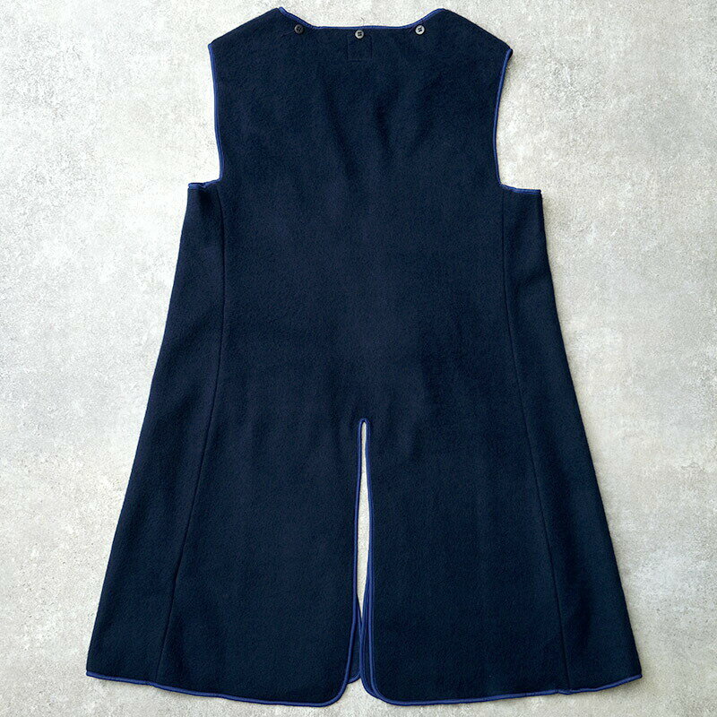 フランス軍 コートライナー ロングベスト ネイビー デッドストック JC191NN 仏軍 防寒 保温 軽量 羽織り ライニング 起毛 ボア フリース ブルー 実物ミリタリー 軍モノ 軍物 未使用品