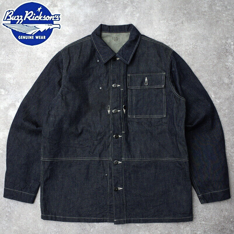 Rakuten - BUZZ RICKSON'S バズリクソンズ #BR15886 U.S. MARINE CORPS M-1944 デニム シビリアン ユーティリティジャケットメンズ 男性 アウター コート ブルゾン カジュアル アメカジ アメリカ 春 秋 冬