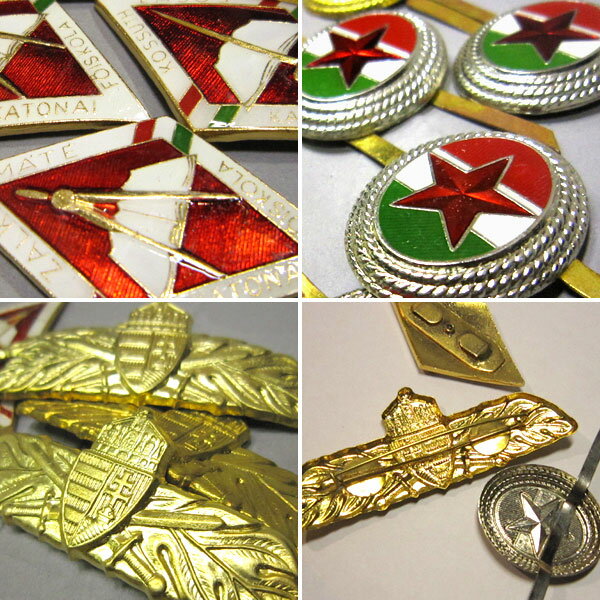 メール便可 ハンガリー軍 ピンバッジ4種10個セット デッドストック EE193NN