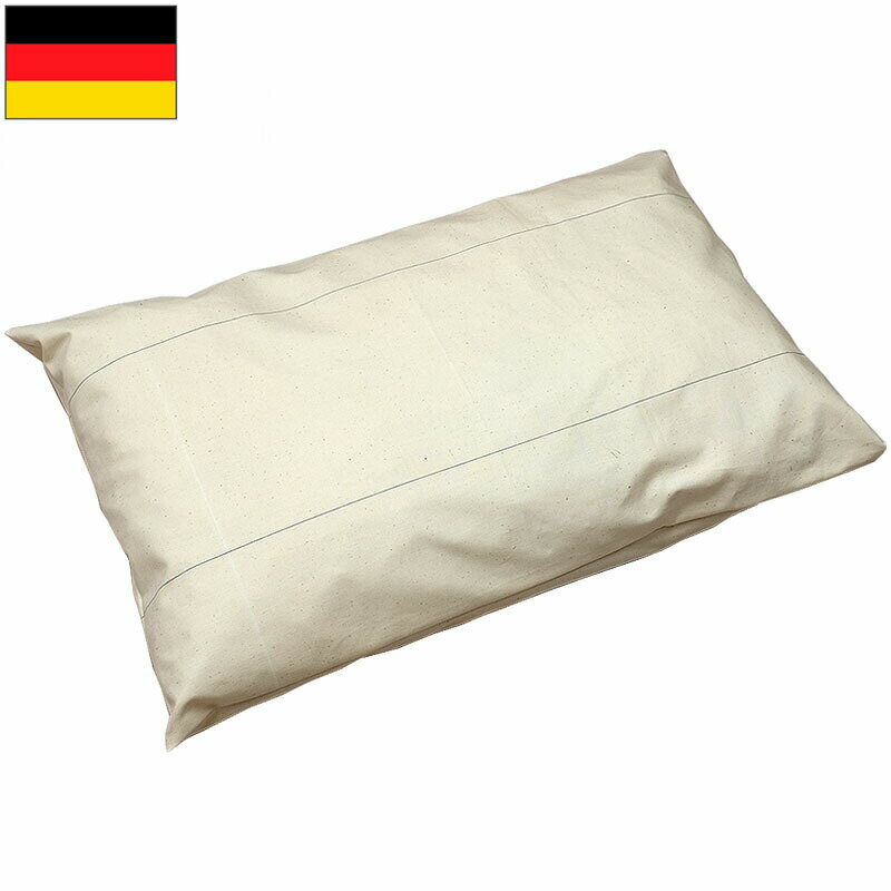 1点ならメール便可 ドイツ軍 枕カバー オフホワイト 72×50cm デッドストック EE854NN まくらカバー ピ..