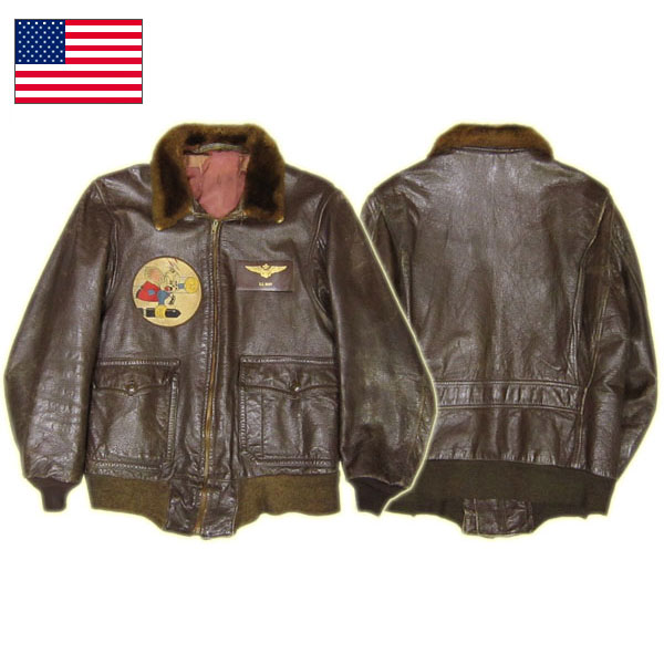 古いG-1です!【アメリカの軍服】海軍レザーフライトジャケットG 古いG-1です!【アメリカの軍服】海軍レザーフライトジャケットG