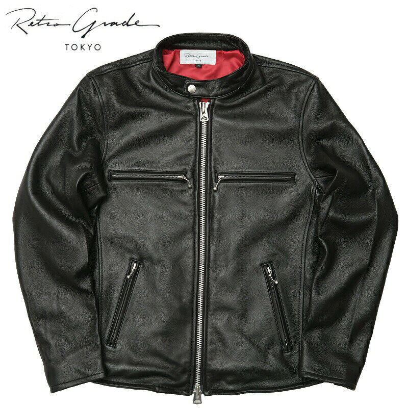 Retro grade レトログレード #7933150002 シングル ライダース ジャケット SPORTSMAN RIDERS メンズ 男性 レザー シープ 羊革 本革 革ジャン 皮 アウター アメカジ バイク バイカー ツーリング モーターサイクルジャケット