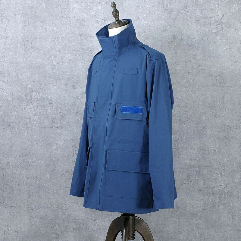 イギリス メトロポリタンポリス 防水 レインジャケット ブルー タイプ2 USED ロンドン警視庁 スコットランドヤード 首都警察 ウォータープルーフ 防風 雨具 雨合羽 スタンドカラー ブルゾン アウター ダブルジップ タクテルナイロン カジュアル 冬 ウインター 実物