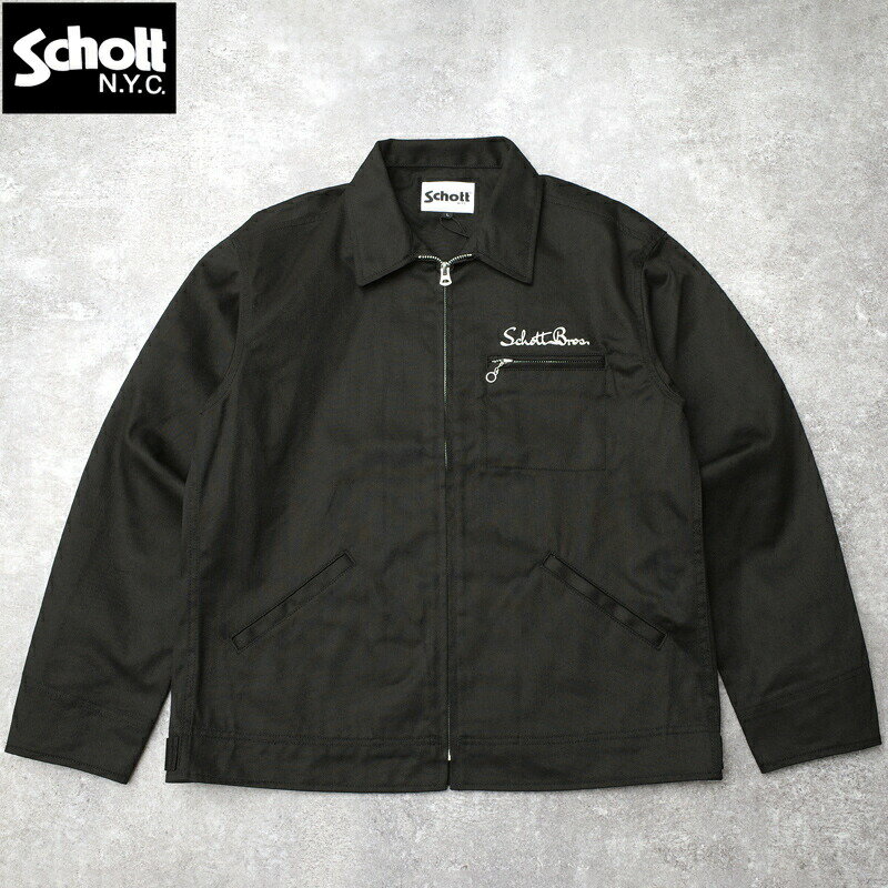 Schott ショット #7825952001(3112055) TC ワークジャケットメンズ 男性 アウター 長袖 アメカジ カジュアル 春 秋 冬 黒