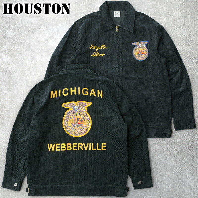 樂天商城 - HOUSTON ヒューストン #51596 コーデュロイ FFA ジャケットメンズ 男性 アウター ミリタリー アメカジ ワークジャケット ワークウェア コール天 コールテン 刺繍 春 秋 冬