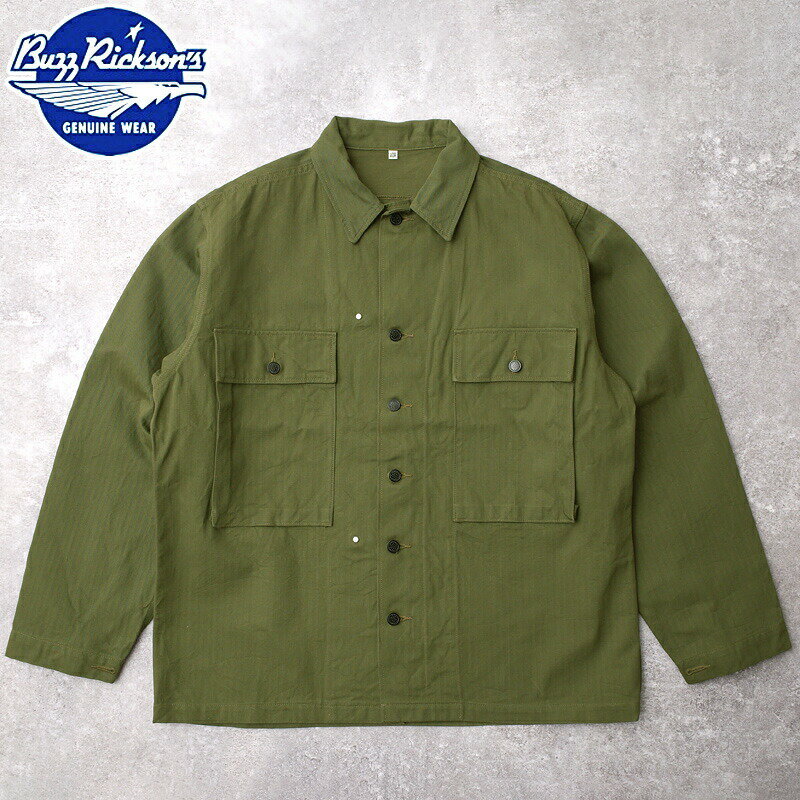 Rakuten - BUZZ RICKSON'S バズリクソンズ #BR15887 ヘリンボーンツイル ジャケット スペシャル HBT メンズ 男性 アウター ブルゾン アメカジ カジュアル アメリカ 米軍 春 秋 冬