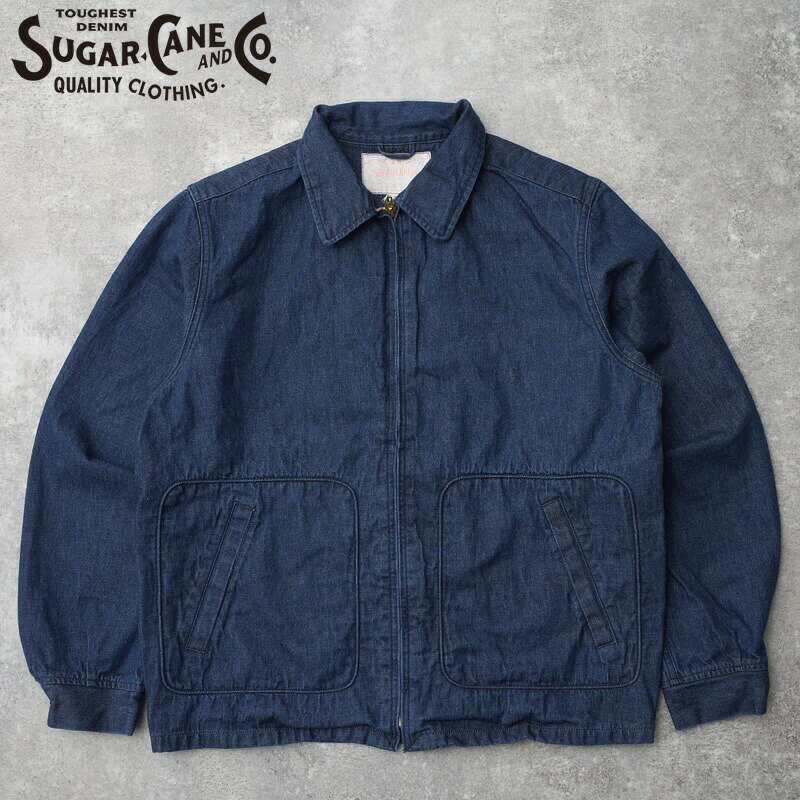 Rakuten - SUGARCANE シュガーケーン #SC15913 デニム スポーツ ジャケット AGED メンズ 男性 アウターデニムジャケット ワークウエア カジュアル アメカジ 春 秋 冬 ネイビー 紺 エイジング ユーズド加工 ヴィンテージ風