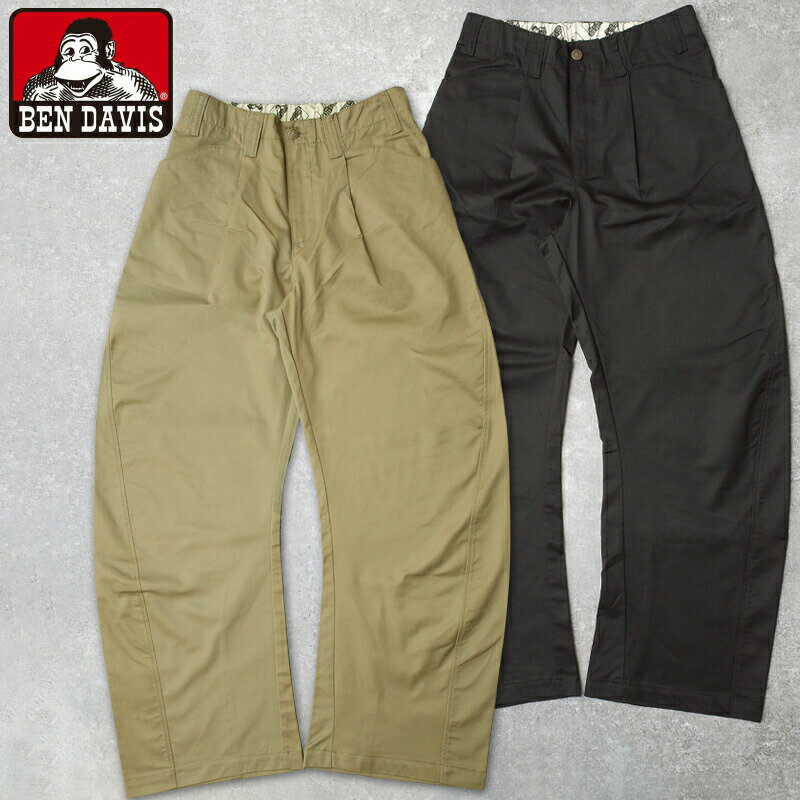 Rakuten - BEN DAVIS ベンデイビス #ND-26380038 カーブ バギー ワークパンツベンデービス メンズ 男性 ワークパンツ ズボン ジッパーフライ カーブカット カジュアル アメカジ 太め ワイド