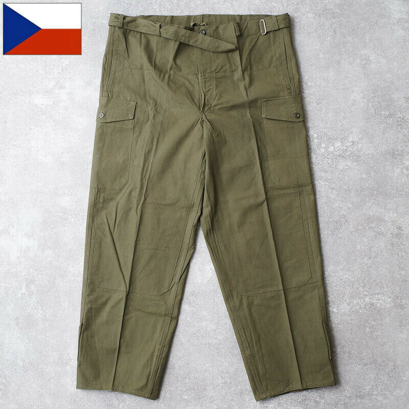 Rakuten - チェコ軍 60s モーターサイクル オーバーパンツ オリーブ USED PP500NN ライディング ライダース バイク部隊 ボトムス ズボン ワイドパンツ ダブルニー テントクロス 平織り ポプリン 男性 メンズ ヴィンテージ 実物ミリタリー 軍物 軍モノ 1960s 60年代 古着 ユーズド