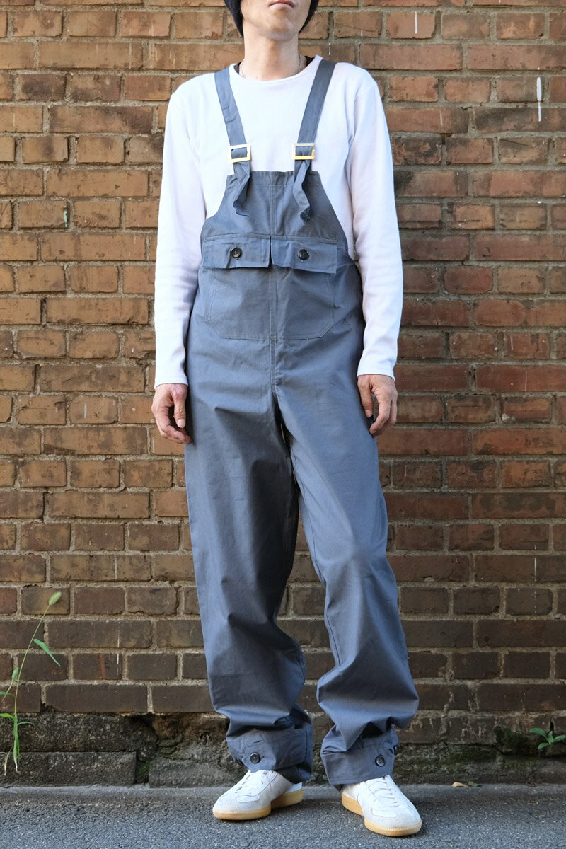 ハンガリー軍 マウンテン ビブオーバーオール グレー レディース デッドストック PP381NN サスペンダー付きパンツ 薄手 コットン ズボン ボトムス ワークパンツ サロペット 女性 メンズ 男性 実物ミリタリー 軍物 軍モノ 未使用品