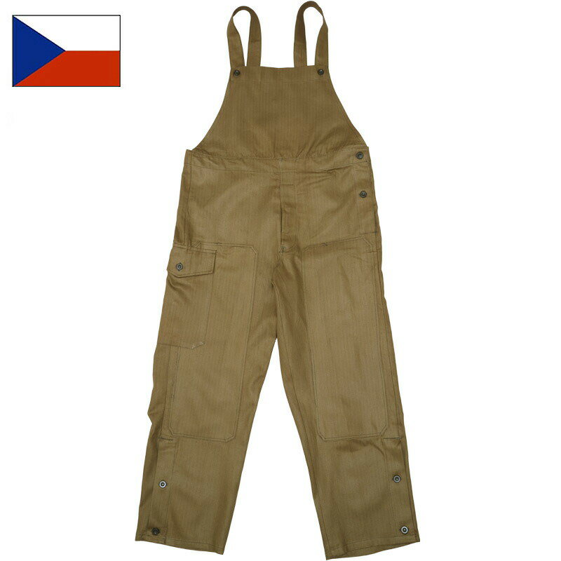 チェコ軍 ワーカーオーバーオール ブラウン デッドストック PP094NN ワークパンツ サロペット オールインワン その1