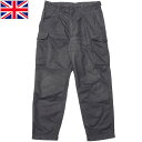 イギリス軍 SAS コンバットパンツ ブラック USED フィールド カーゴ 軍パン ズボン トラウザーズ 黒 ポリコットン リップストップ 薄手 戦闘服 実物ミリタリー 軍モノ 軍物