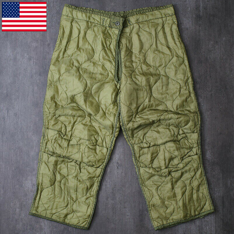 樂天商城 - 米軍 M-65 キルティング パンツライナー USED PP473UN アメリカ軍 GI M65 防寒 保温 中綿入り 軽量 ライトウェイト ズボン トラウザー ワイドパンツ インナー 男性 メンズ 実物ミリタリー 軍物 軍モノ