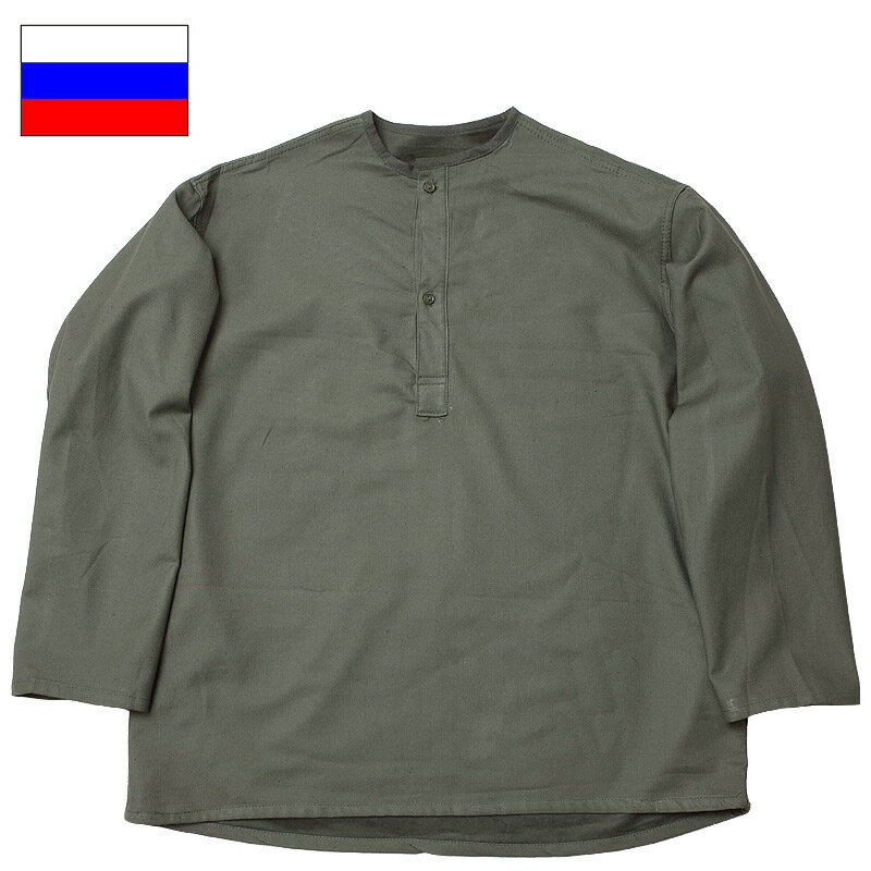 樂天商城 - ロシア軍 スリーピングシャツ ウィンター グレー デッドストック JS166NN プルオーバー 寝間着 部屋着 パジャマ ルームウェア インナーウェア 肌着 ヴィンテージ ウインター コットン 裏起毛 綿 未使用品